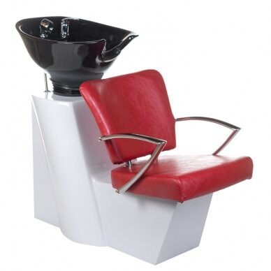 Friseur waschbecken PROFESSIONAL HAIRWASHER LIVIO BRUSSEL RED