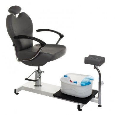 Pedicure chair with foot bath PEDICURE CHAIR COMFORT HYDRAULIC GREY