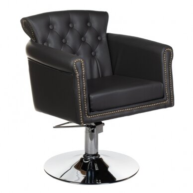 Hairdressing chair PROFESSIONAL BARBER CHAIR ALBERTO BERLIN DARK GREY