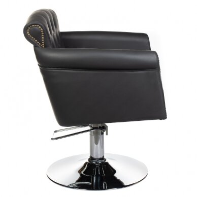 Kirpyklos kėdė PROFESSIONAL HAIRDRESSING CHAIR ALBERTO BERLIN DARK GREY 1