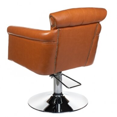 Frizieru krēsls PROFESSIONAL HAIRDRESSING CHAIR ALBERTO BERLIN LIGHT BROWN 2