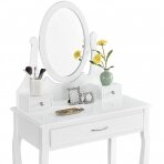 Make-up table with mirror and stool LENA WHITE