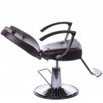 Hairdressing chair PROFESSIONAL BARBER CHAIR HEKTOR BRUSSEL BROWN