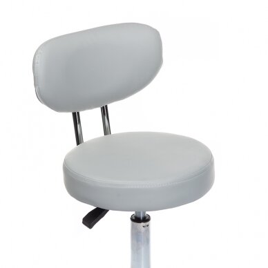 Kosmetologinė meistro kėdutė COSMETIC BEAUTY STOOL PRACTIC SKANDI GREY 2