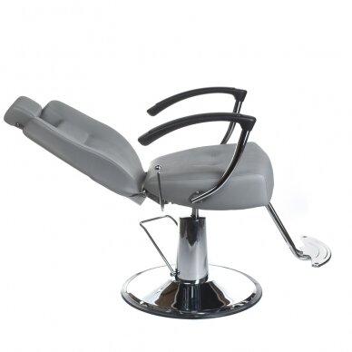 Hairdressing chair PROFESSIONAL BARBER CHAIR HEKTOR BRUSSEL LIGHT GREY 1