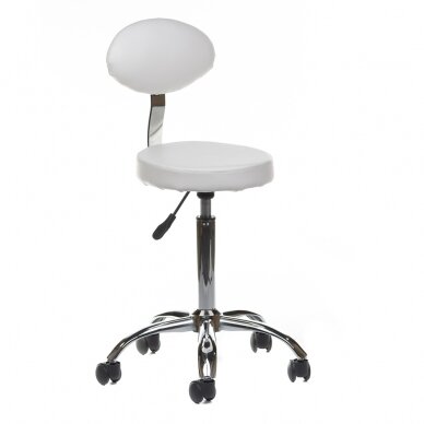 Kosmetologinė meistro kėdutė COSMETIC BEAUTY STOOL PRACTIC WHITE