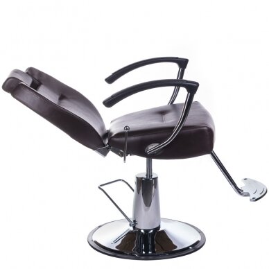 Hairdressing chair PROFESSIONAL BARBER CHAIR HEKTOR BRUSSEL BROWN 1