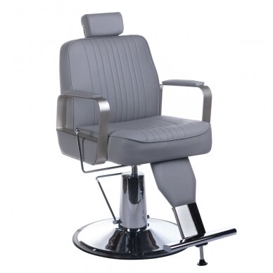 Парикмахерское кресло PROFESSIONAL BARBER CHAIR HOMER LIGHT GREY