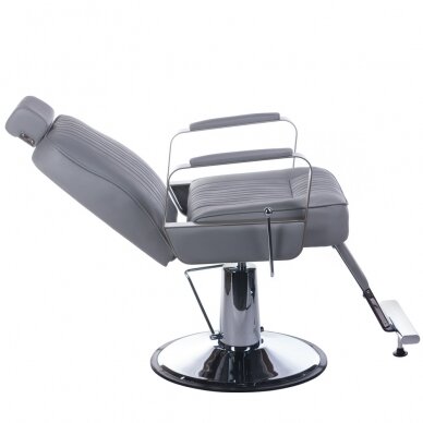 Парикмахерское кресло PROFESSIONAL BARBER CHAIR HOMER LIGHT GREY 1