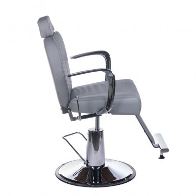 Krzesło barberski PROFESSIONAL BARBER CHAIR OLAF LIGHT GREY 2