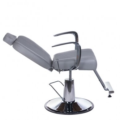 Парикмахерское кресло PROFESSIONAL BARBER CHAIR OLAF LIGHT GREY 1