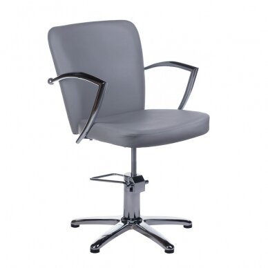 Kampaamotuoli PROFESSIONAL HAIRDRESSING CHAIR LIVIO BRUSSEL LIGHT GREY