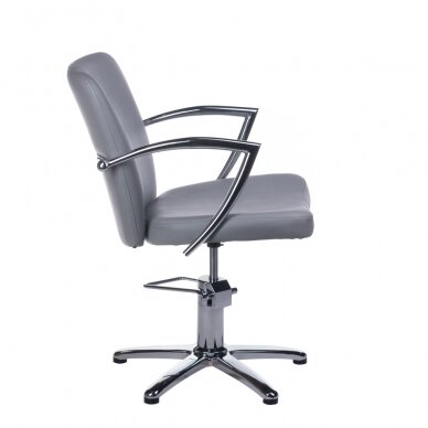 Frizieru krēsls PROFESSIONAL HAIRDRESSING CHAIR LIVIO BRUSSEL LIGHT GREY 1