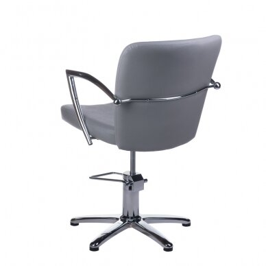 Frizieru krēsls PROFESSIONAL HAIRDRESSING CHAIR LIVIO BRUSSEL LIGHT GREY 2