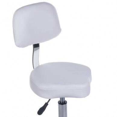 Kosmetologinė meistro kėdutė COSMETIC BEAUTY STOOL PRACTIC SHAPE WHITE 2