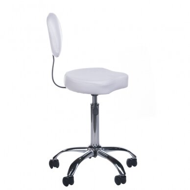 Kosmetologinė meistro kėdutė COSMETIC BEAUTY STOOL PRACTIC SHAPE WHITE 1