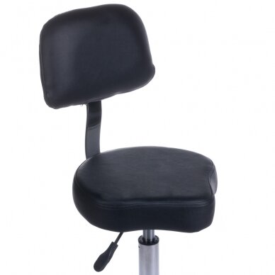 Kosmetologinė meistro kėdutė COSMETIC BEAUTY STOOL PRACTIC SHAPE BLACK 2