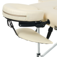 Foldable massage table BEAUTY SYSTEM ALU 2 CREAM (1)