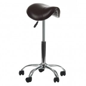 Kosmetologinė meistro kėdutė COSMETIC BEAUTY STOOL SINGLE BROWN