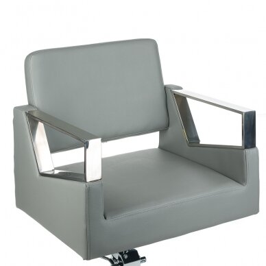 Kirpyklos kėdė PROFESSIONAL HAIRDRESSING CHAIR ARTURO VILNIUS LIGHT GREY 3