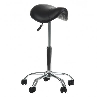 Kosmetologinė meistro kėdutė COSMETIC BEAUTY STOOL SINGLE BLACK 1