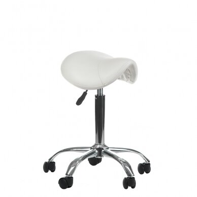 Kosmetologinė meistro kėdutė COSMETIC BEAUTY STOOL SINGLE WHITE