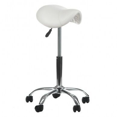 Kosmetologinė meistro kėdutė COSMETIC BEAUTY STOOL SINGLE WHITE 1