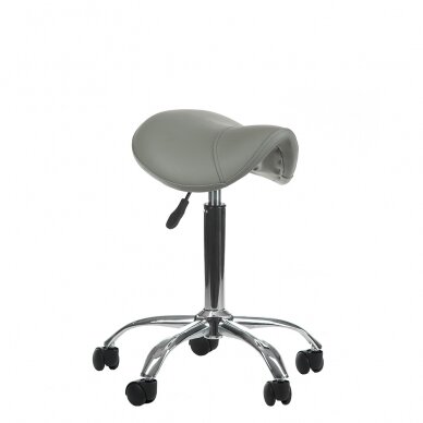 Kosmetologinė meistro kėdutė COSMETIC BEAUTY STOOL SINGLE GREY