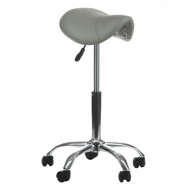 Kosmetologinė meistro kėdutė COSMETIC BEAUTY STOOL SINGLE GREY 1