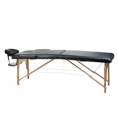 Foldable massage table BEAUTY SYSTEM WOOD 2 BLACK (1)