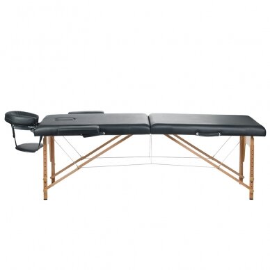 Faltbare Massageliege BEAUTY SYSTEM WOOD 2 BLACK (1) 2