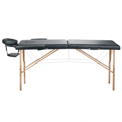 Foldable massage table BEAUTY SYSTEM WOOD 2 BLACK (1) 3