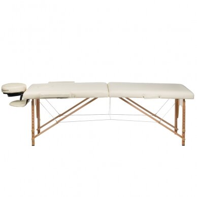 Foldable massage table BEAUTY SYSTEM WOOD 2 CREAM (1) 1