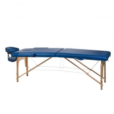 Klappbare Massageliege BEAUTY SYSTEM WOOD 2 BLUE