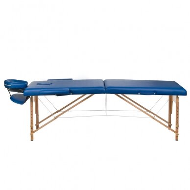 Foldable massage table BEAUTY SYSTEM WOOD 2 BLUE 2