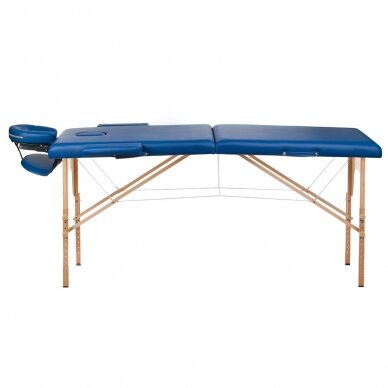 Klappbare Massageliege BEAUTY SYSTEM WOOD 2 BLUE 2