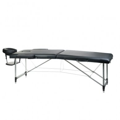 Foldable massage table BEAUTY SYSTEM ALU 2 BLACK (1)