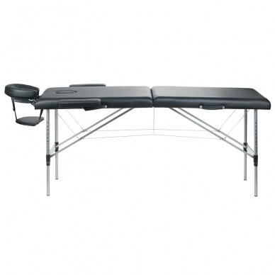 Foldable massage table BEAUTY SYSTEM ALU 2 BLACK (1) 2