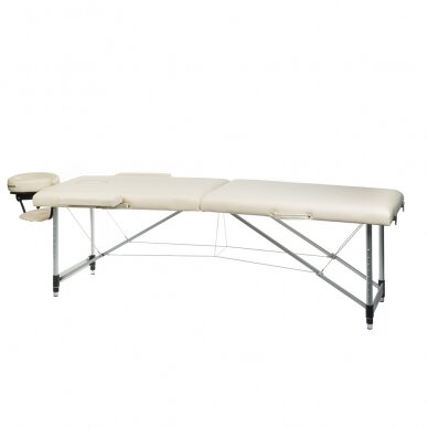 Foldable massage table BEAUTY SYSTEM ALU 2 CREAM (1)