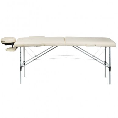 Foldable massage table BEAUTY SYSTEM ALU 2 CREAM (1) 2