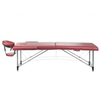 Foldable massage table BEAUTY SYSTEM ALU 2 BURGUND 2