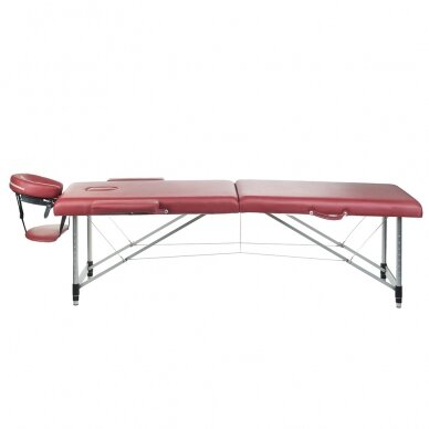 Klappbare Massageliege BEAUTY SYSTEM ALU 2 BURGUND 2