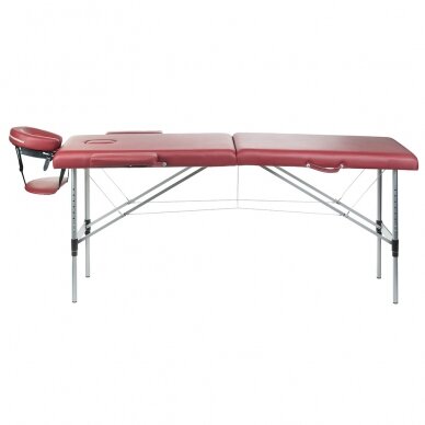 Foldable massage table BEAUTY SYSTEM ALU 2 BURGUND 3