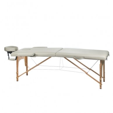 Foldable massage table BEAUTY SYSTEM WOOD 2 GREY