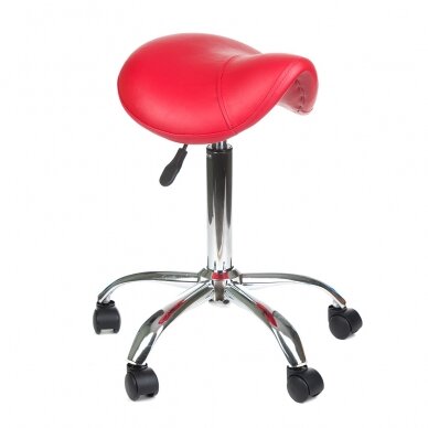 Taboret kosmetyczny COSMETIC BEAUTY STOOL SINGLE RED