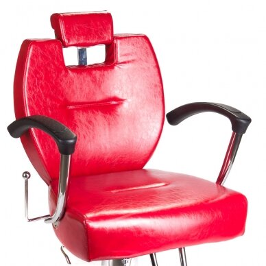 Hairdressing chair PROFESSIONAL BARBER CHAIR HEKTOR BRUSSEL RED 3