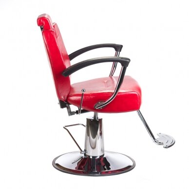 Hairdressing chair PROFESSIONAL BARBER CHAIR HEKTOR BRUSSEL RED 2