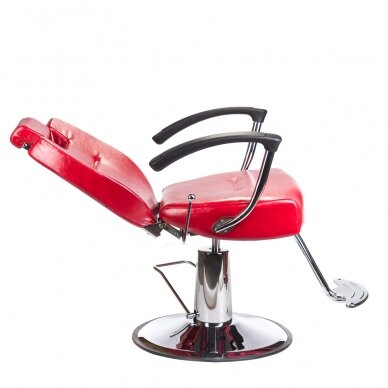 Hairdressing chair PROFESSIONAL BARBER CHAIR HEKTOR BRUSSEL RED 1