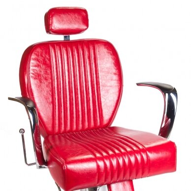 Hairdressing chair PROFESSIONAL BARBER CHAIR OLAF RED 3