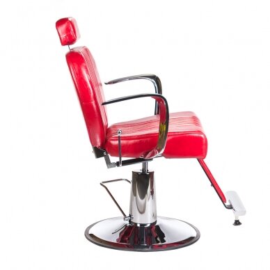 Frizieru krēsls PROFESSIONAL BARBER CHAIR OLAF RED 2